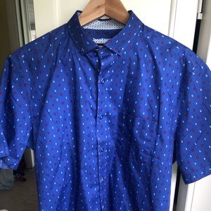 Johnston & Murphy Short-Sleeve Button-Down Pattern